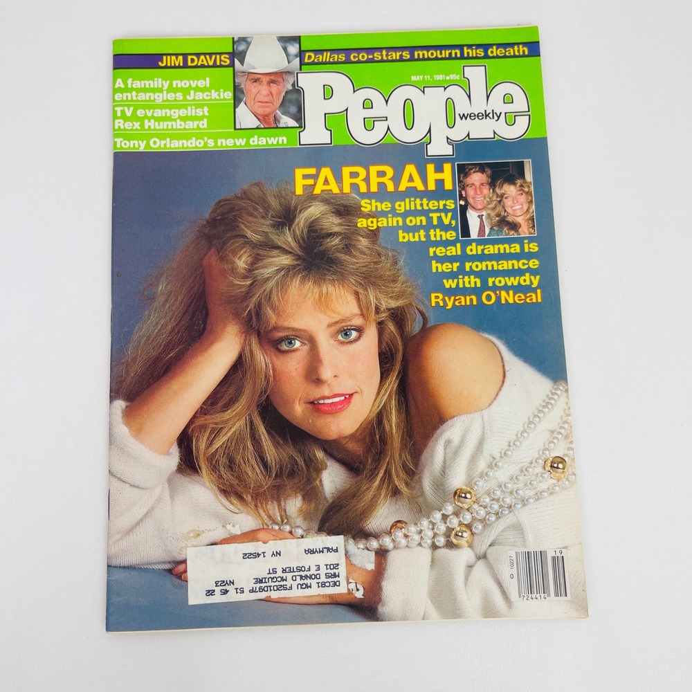 People Weekly Magazine May 11 1981 Farrah Fawcett Ryan O'Neal Jim Davis Good